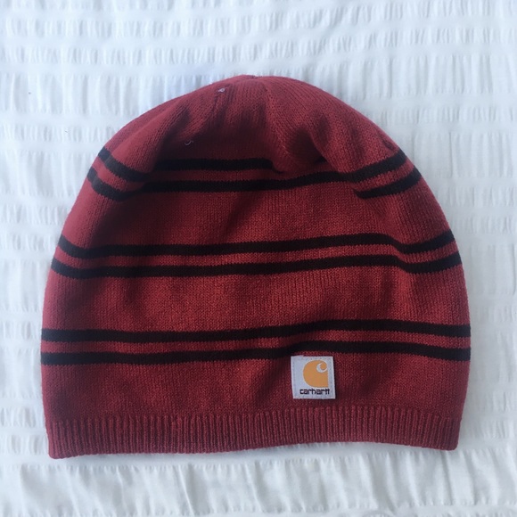 Carhartt Accessories - Carhartt Stripe Red Logo Beanie